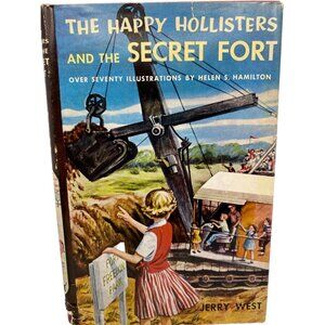 The Happy Hollisters And The Secret Fort Jerry West Hardcover Book DJ Vintage